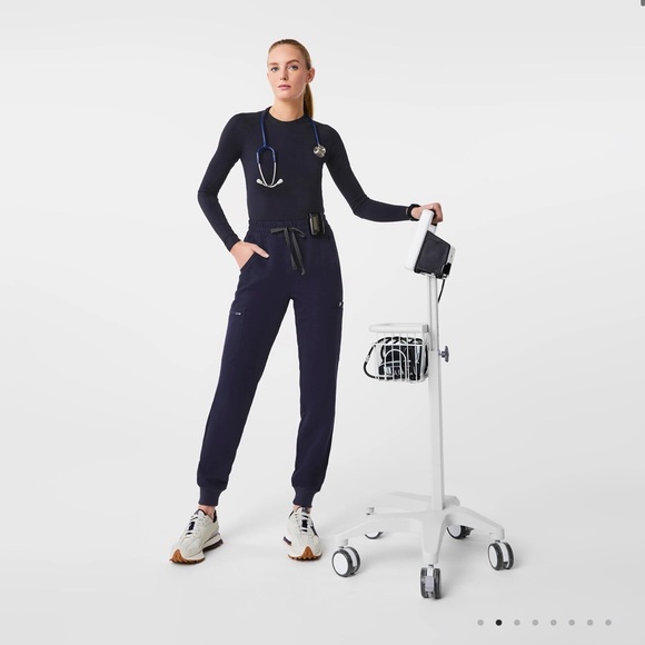 Figs Pants - Figs Technical Collection Scrub Pants in Dark Blue